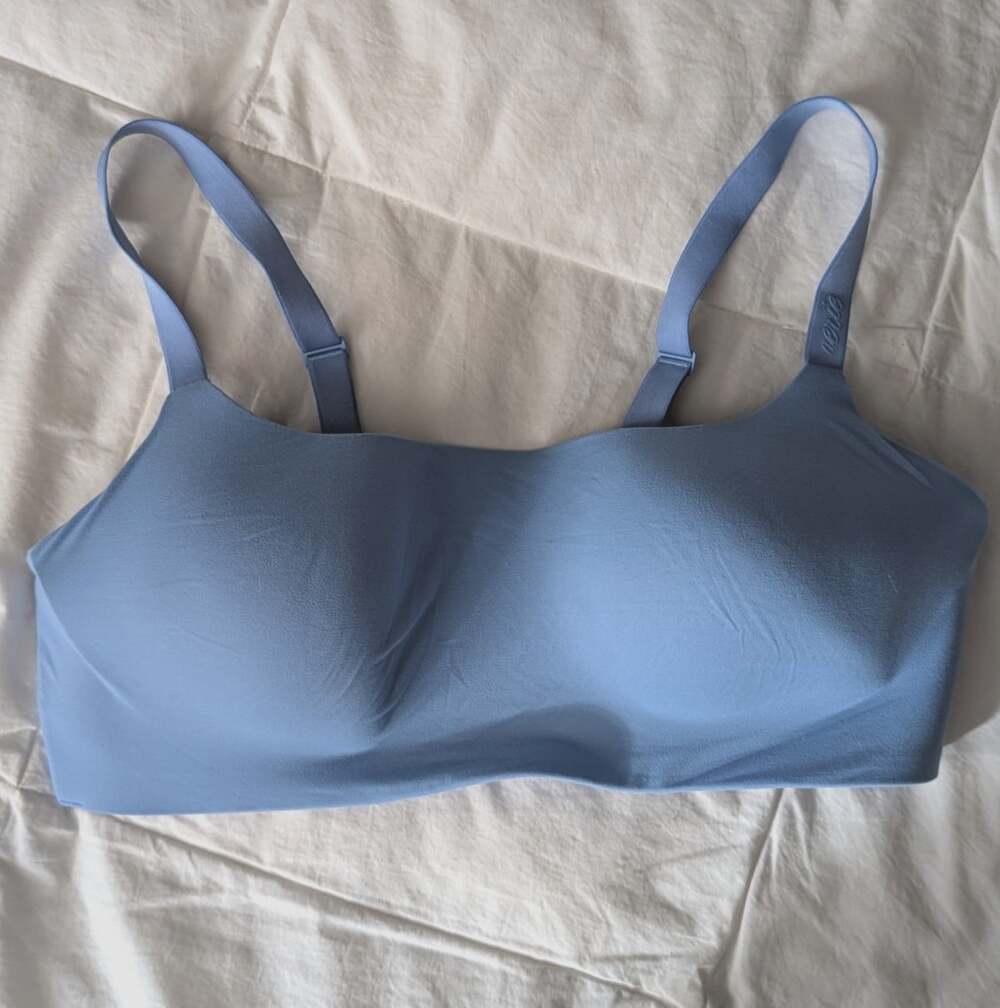 Aerie SMOOTHEZ Full Coverage Wireless Bra / Bralette Blue Adjustable Size Large.